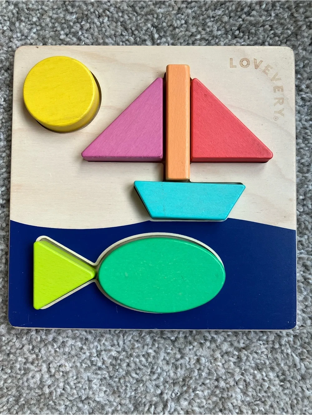 Lovevery - Double Sided - Sunny Day Wooden Puzzle - The Helper